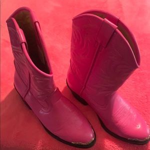 Girls pink cowboy boots sz 1